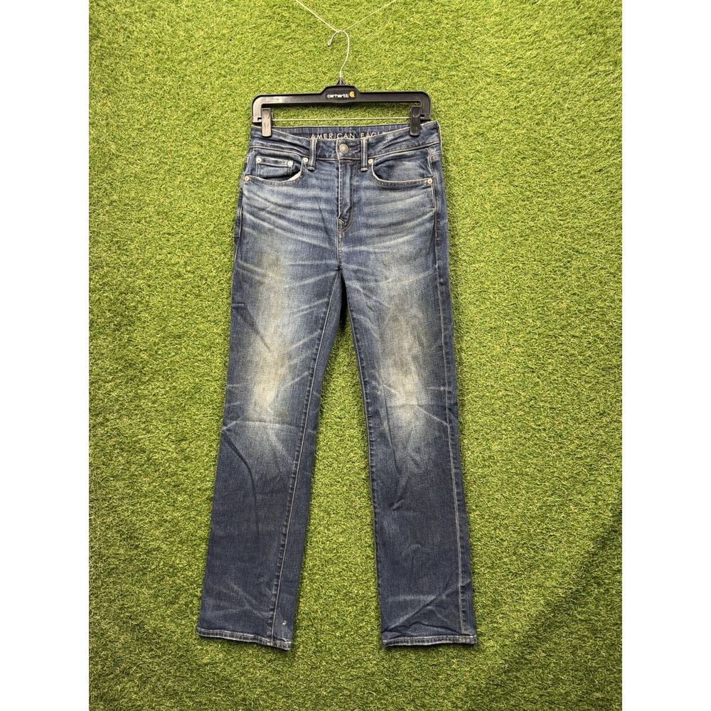 American Eagle Jeans Mens 29x32 Low Rise Slim Boot Dark Wash Denim Stretch